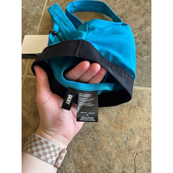 DKNY Scoop Neck Logo Bikini Swim Top Size Medium - Picture 9 of 9